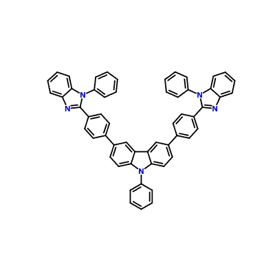 CAS 1258780-50-5|9-Fenil-3,6-bis[4-(1-fenil-1H-benzimidazol-2-il)fenil]{{ 9}}H-carbazol