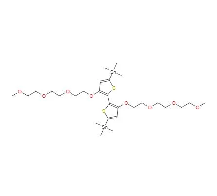CAS:1636120-19-8丨(3,3'-bis(2-(2-(2-metoxietoxi)etoxi)etoxi)-[2,2'-bitiofeno]{{ 11}},5'-diil)bis(trimetilestanano)