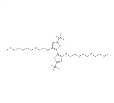 CAS:1636120-19-8丨(3,3'-bis(2-(2-(2-metoxietoxi)etoxi)etoxi)-[2,2'-bitiofeno]{{ 11}},5'-diil)bis(trimetilestanano)