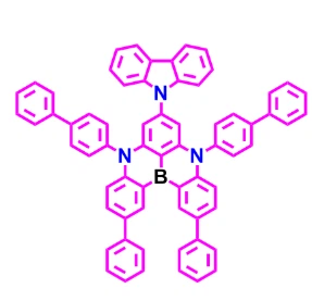 CAS:1878102-32-9丨5H,9H-[1,4]Benzazaborino[2,3,4-kl]fenazaborina, 5,9-bis([1,1′-bifenil]-4-il)-7-(9H-carbazol-9-il)-2,12-difenil- CAS-no-1878102-32-9